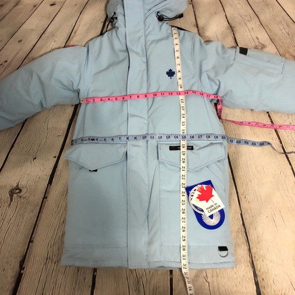 Canada Goose Coat Heli Arctic Parka Sky Blue 3xs - Picture 2 of 8